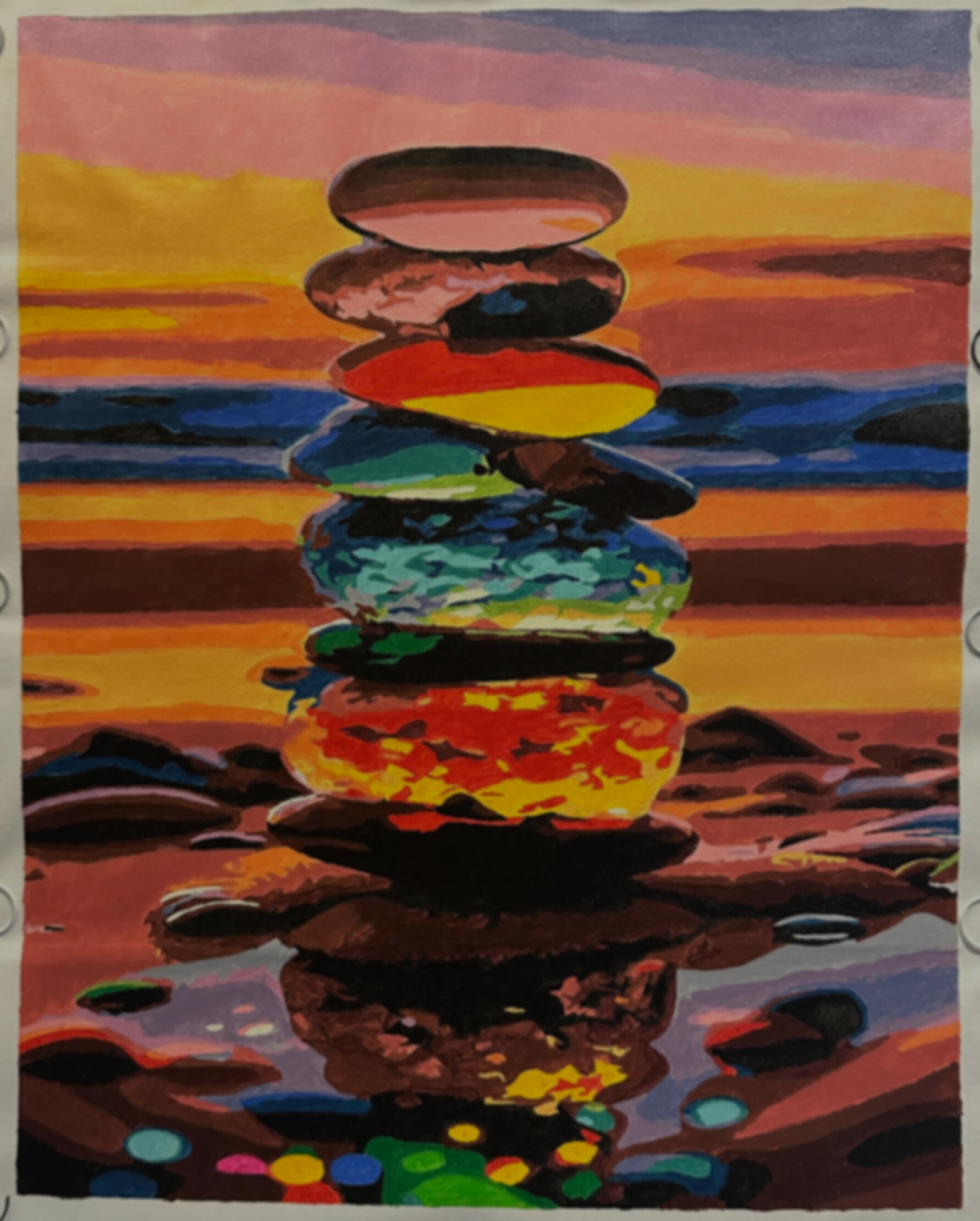 Pebbles on beach